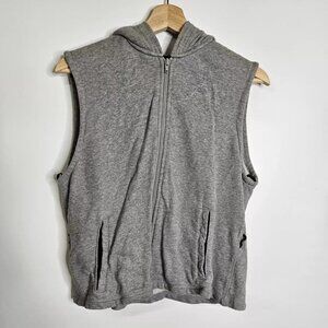 Harley Davidson Sweater Vest Full Zip Hooded Biker Motorcycle Women's Large Gray